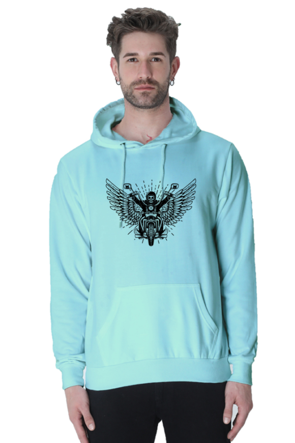 Bike Rider with Wings Hoodie - Image 2