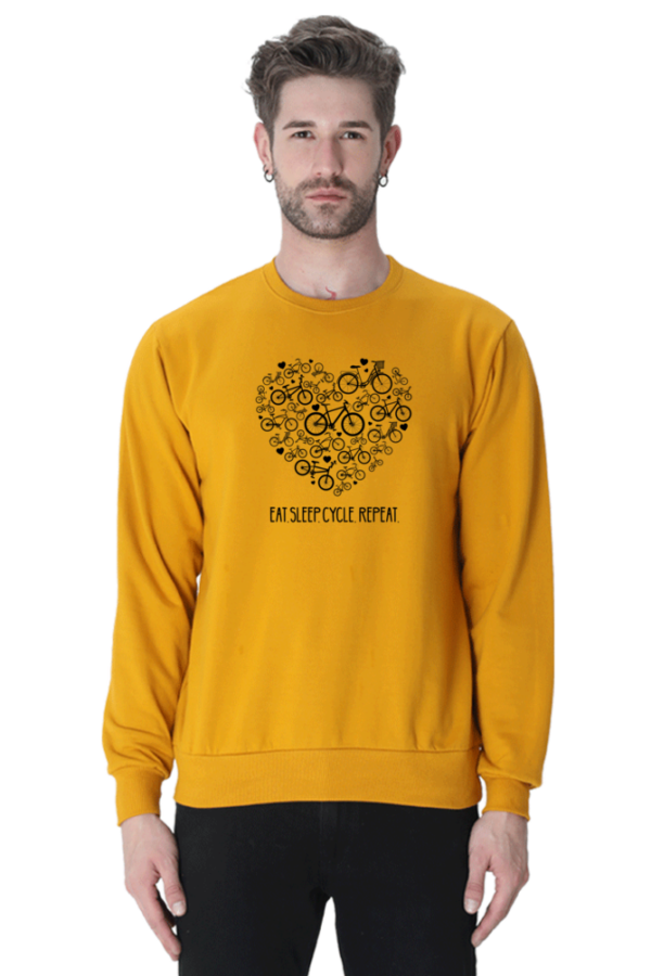 "Heart & Eat Sleep Cycle Repeat" Design Sweatshirt - Image 6